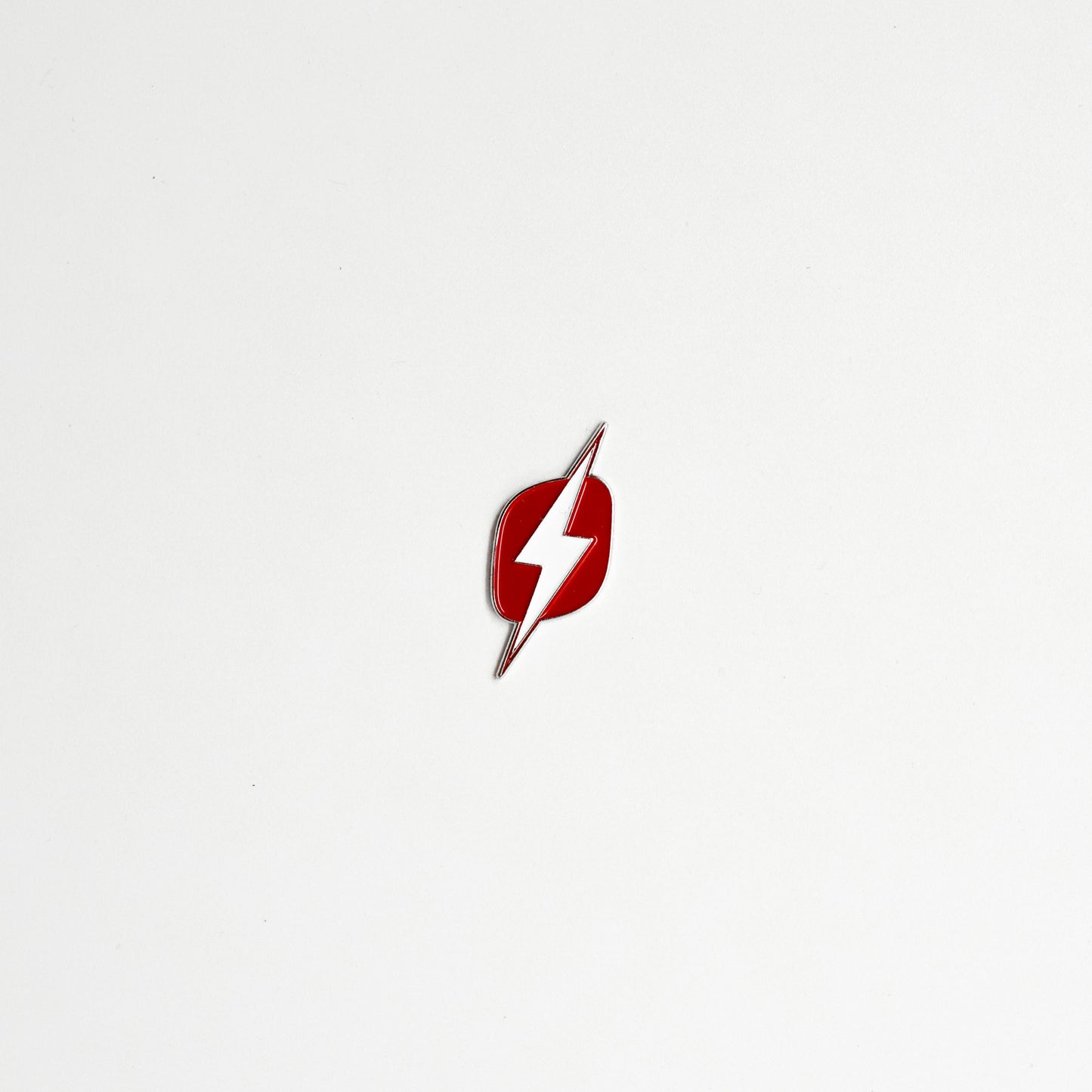 Red lightning bolt symbol on a white background