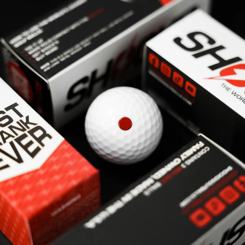 Original Red SHOCK'D golf ball